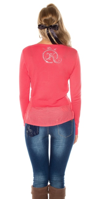 2 in 1 sweater Coral